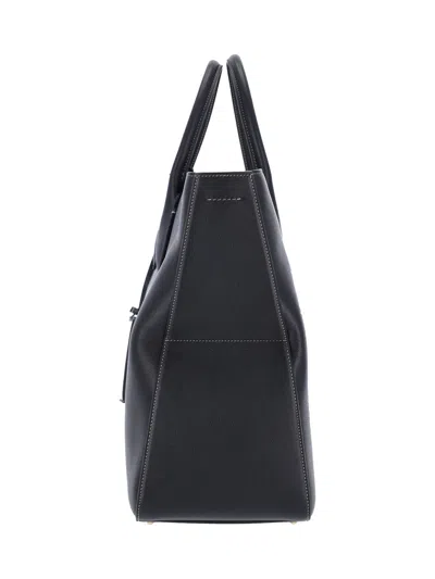 Ferragamo Monogram Structured Leather Tote Bag In Black