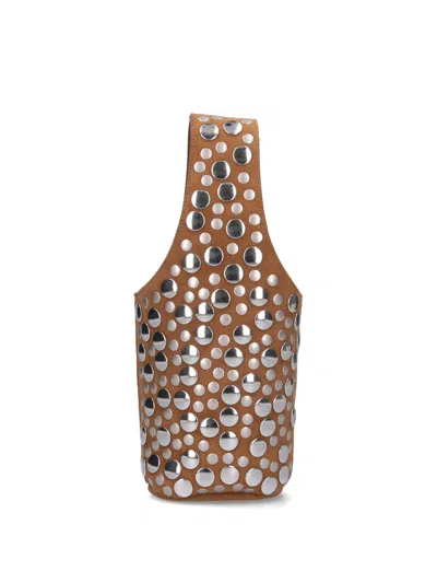 Khaite Livia Studded Suede Bucket Bag