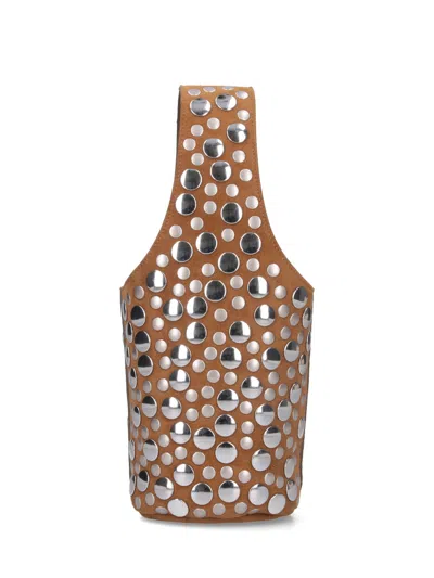 Khaite Livia Studded Suede Bucket Bag