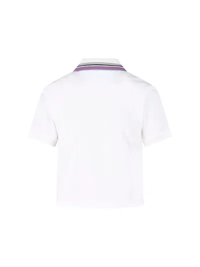 Vivienne Westwood Classic Polo With Multicolor Striped Detail In White
