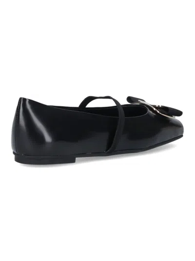 Ferragamo New Vara Bow-embellished Ballet Flats In Black