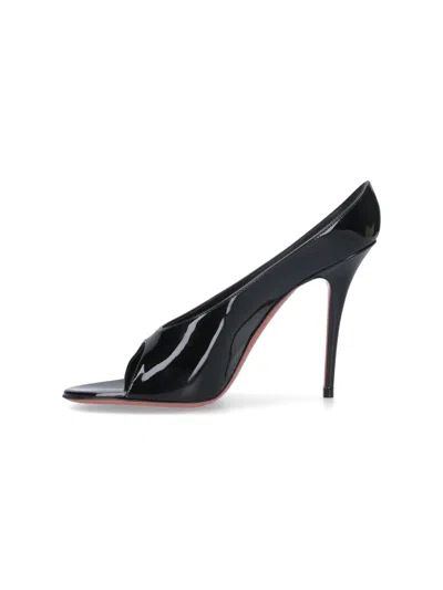 Amina Muaddi Anok Slipper 105 Patent Black 105 Mm Sm