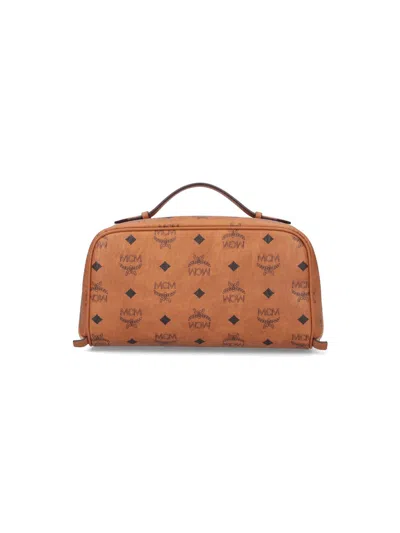 Mcm Rectangular Shape Side Strap Top Handle