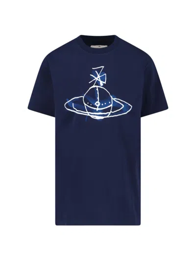 Vivienne Westwood Crew Neck Graphic Print Short Sleeves Top