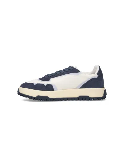 Autry Contemporary Low Top Sneakers With Contrast Panels In Blue