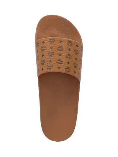 Mcm Monogram Slide Sandals