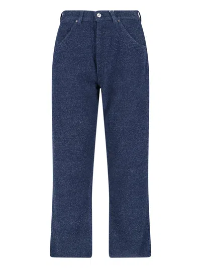 Vivienne Westwood Straight Trousers With Textured Fabric And Pockets