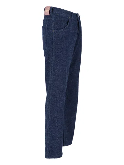 Vivienne Westwood Straight Trousers With Textured Fabric And Pockets