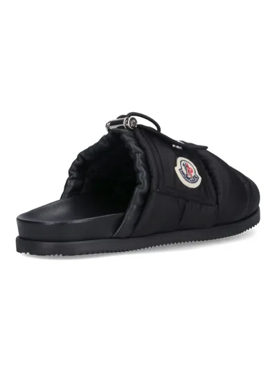 Moncler Mon Pocket Slippers In Black