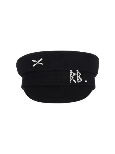 Ruslan Baginskiy Wool Hat With Rhinestones Baker Boy