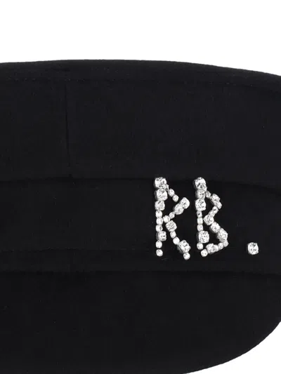 Ruslan Baginskiy Wool Hat With Rhinestones Baker Boy