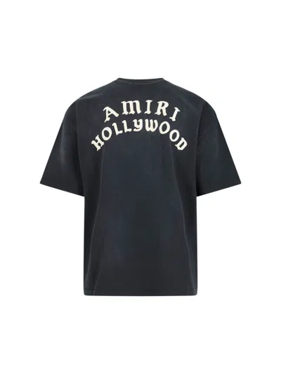 Amiri Hollywood Graphic Oversized T-shirt With Ribbed Crew Neck