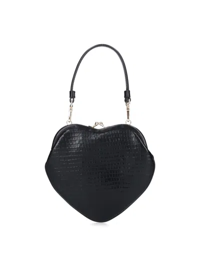Vivienne Westwood Belle Heart Bag In Black