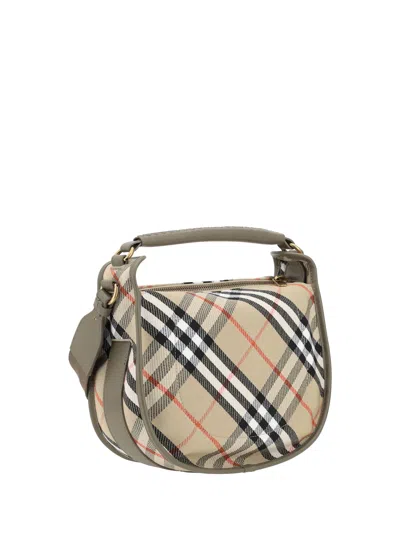 Burberry Small Handbag With Adjustable Strap And Check Pattern