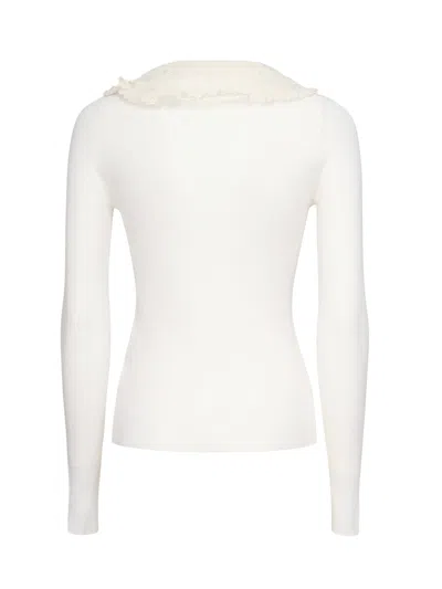 Chloé Knitwear With Lace Collar Detail
