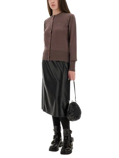 Vivienne Westwood Cardigan Bea In Misto Cotone Marrone  Donna In Brown