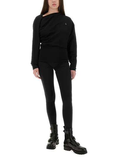 Vivienne Westwood Asymmetrical Sweatshirt Hebo In Black