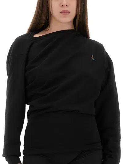 Vivienne Westwood Asymmetrical Sweatshirt Hebo In Black
