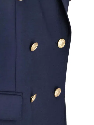Polo Ralph Lauren Tailored Double-breasted Jacket With Gold Buttons In Blue