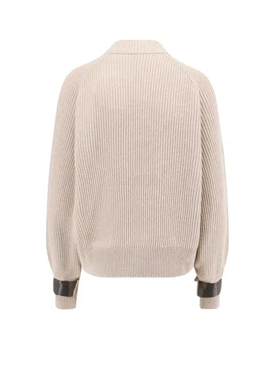 Brunello Cucinelli Cashmere Sweater With Removable Cuffs