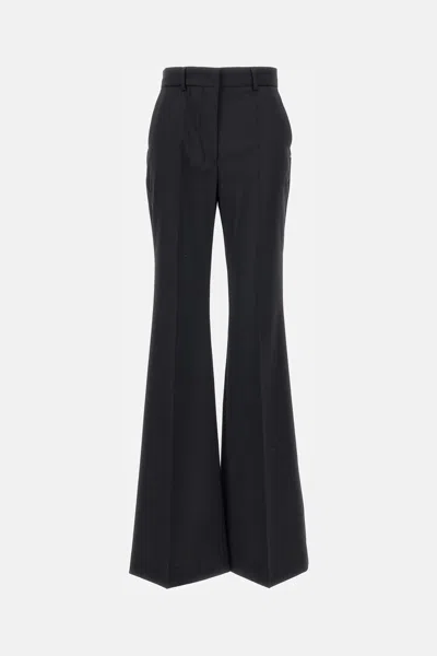 Sportmax Hangar Virgin Wool Flared Pants In Black