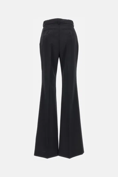 Sportmax Hangar Virgin Wool Flared Pants In Black