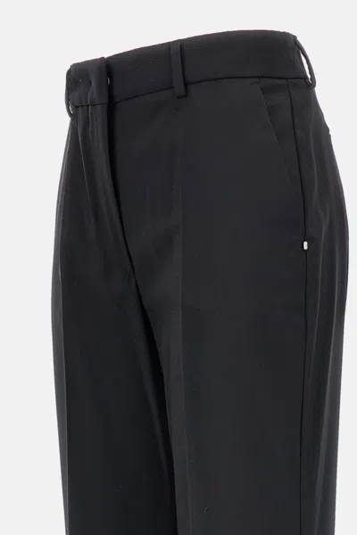 Sportmax Hangar Virgin Wool Flared Pants In Black