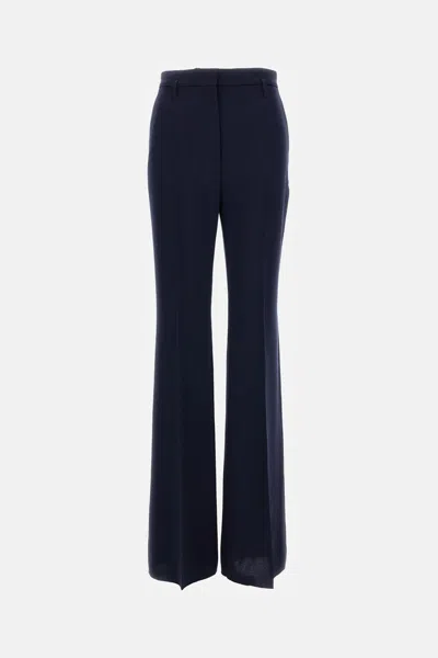 Max Mara Dark Blue Alabama Trousers In Blue