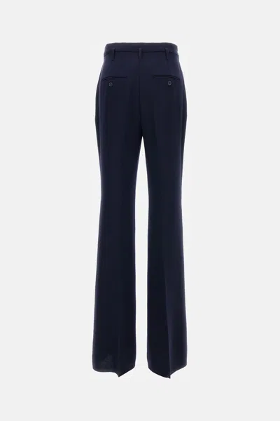 Max Mara Dark Blue Alabama Trousers In Blue