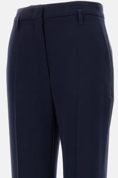 Max Mara Dark Blue Alabama Trousers In Blue