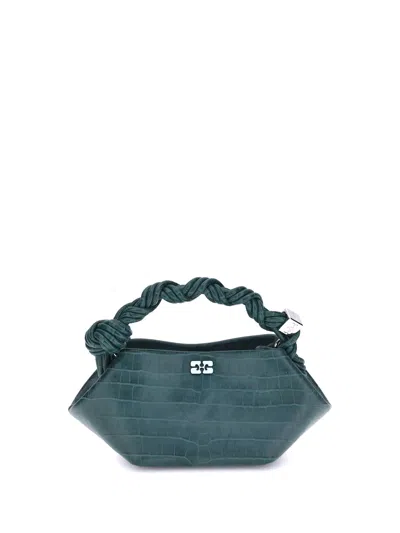 Ganni Women Bou Mini Crocodile Patent Leather Handbag
