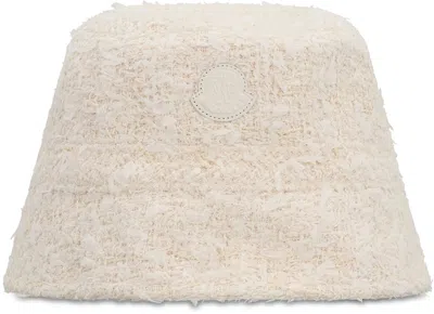 Moncler Textured Fabric Bucket Hat In Neutral