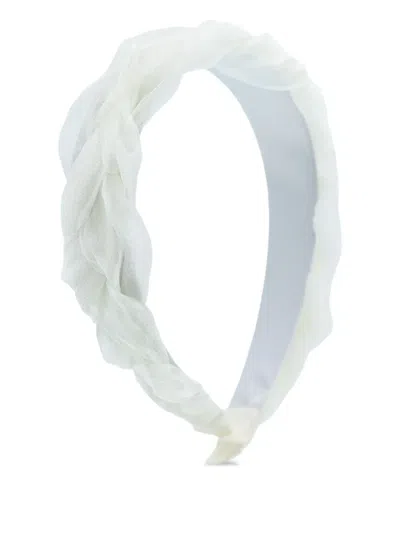 Mimi Tutu Braided Tulle Headband In White