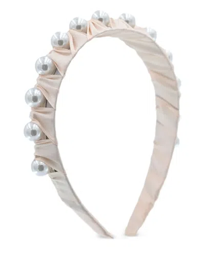 Mimi Tutu Pearl-studded Headband In Neutral