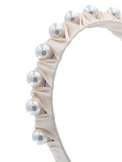 Mimi Tutu Pearl-studded Headband In Neutral