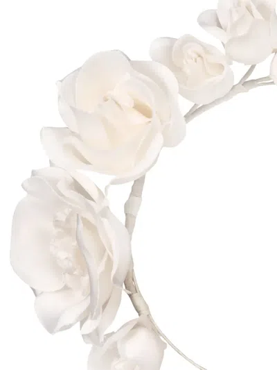 Jennifer Behr Floral-motif Headband In White