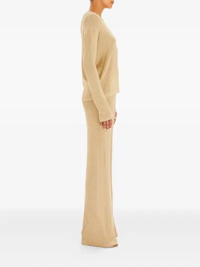 Ser.o.ya Sheldon Metallic-knit Trousers