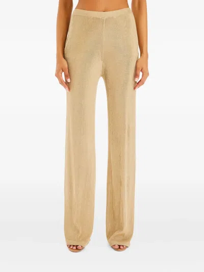 Ser.o.ya Sheldon Metallic-knit Trousers