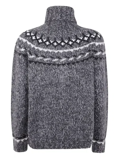 P.a.r.o.s.h Moline Turtle Neck Sweater In Gray