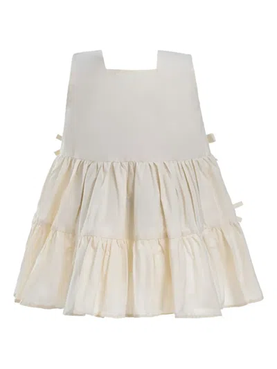 Mimi Tutu Tiered Ribbon Sleeveless Dress In White