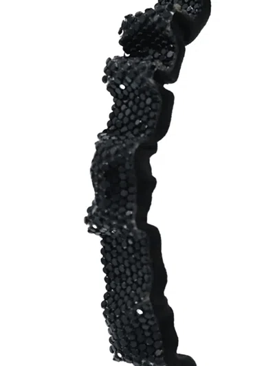 Mimi Tutu Rhinestone Ruffled Headband In Black