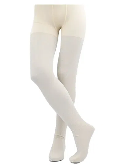 Mimi Tutu Beige Sparkled Cotton Tights In Gray