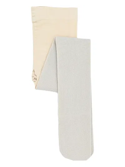 Mimi Tutu Beige Sparkled Cotton Tights In Gray