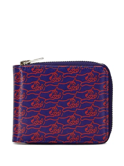Icecream Running Dog Wallet In Blue