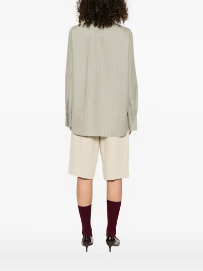Jil Sander Pinstriped Shirt In Gray