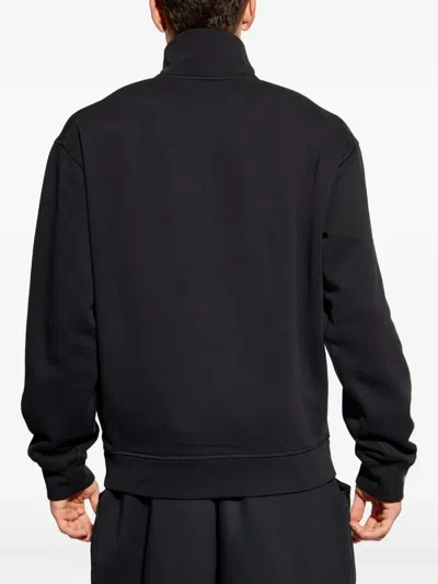 Dsquared2 Logo-embroidered Zip-up Sweatshirt In Black