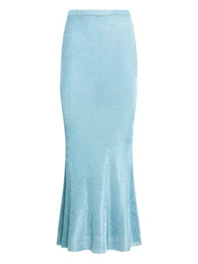 Ser.o.ya Harmony Metallic-knit Maxi Skirt