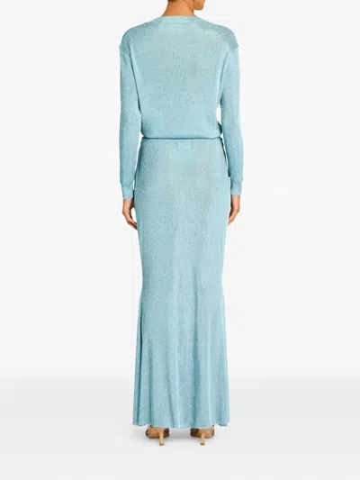 Ser.o.ya Harmony Metallic-knit Maxi Skirt