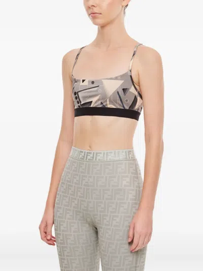 Fendi Geometric Pattern Short Style Sling