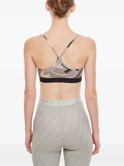 Fendi Geometric Pattern Short Style Sling